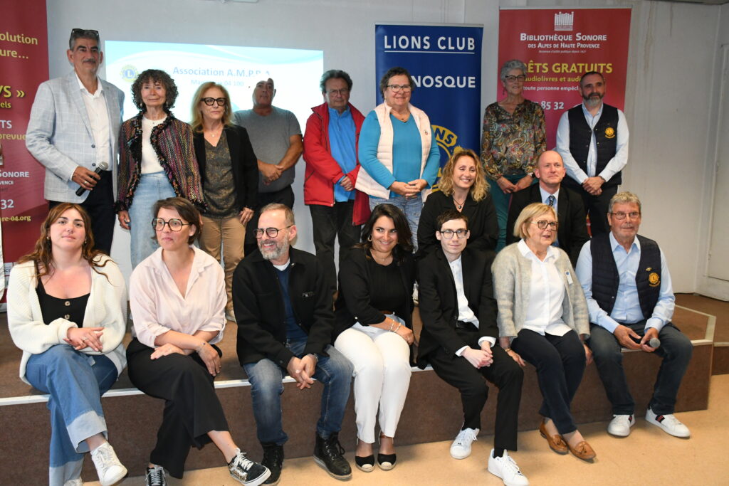 Les représentants des associations bénéficiaires des actions du LIONS Club de Manosque